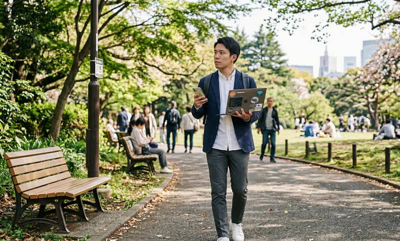 現在地に近い作業場所を探せる